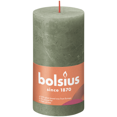Bolsius 锈红PK 130/68 鲜橄榄绿｜Bolsius RUSTIIKKI PK 130/68 Fresh olive