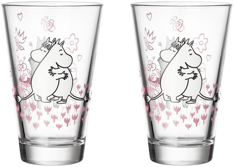 Moomin Arabia 姆明水杯 爱 30厘升 2kpl｜Moomin Arabia Muumi juomalasi Rakkaus 30cl  2kpl