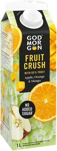 God Morgon Fruit Crush Omena, appelsiini & mangomehujuoma 1 L｜God Morgon Fruit Crush 苹果橙芒果汁饮料 1 L