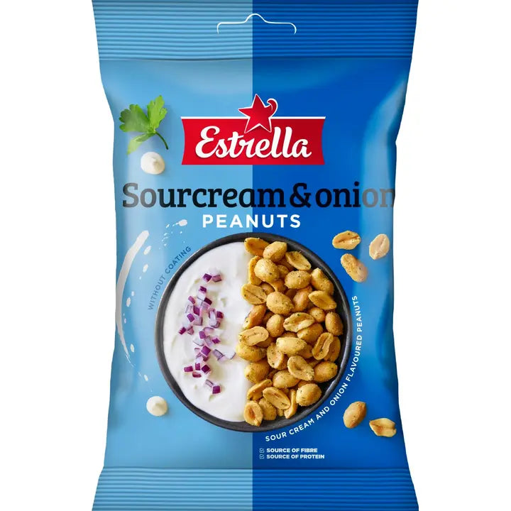 Estrella Sourcream & Onion Maapähkinät 140g-Estrella 酸奶油和洋葱花生 140g