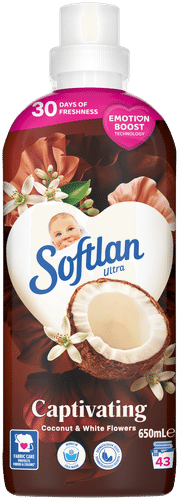 Softlan Emotions 迷人椰子与白花柔顺剂 650ml