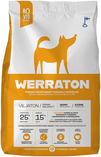 Werraton Viljaton koiranruoka 12 kg