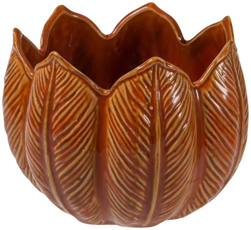AmandaB 花盆橙色花 14x14x11cm