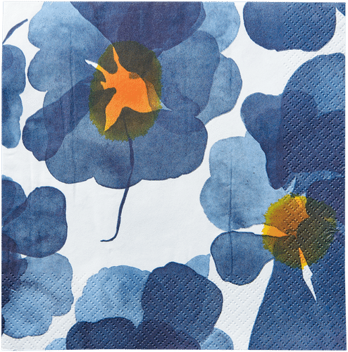 Marimekko 蓝色华尔兹餐巾纸20张/33厘米｜Marimekko Valssi sininen lautasliina 20kpl/33cm