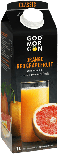 God Morgon Classic Appelsiini-verigreippi täysmehu 100% 1 L｜God Morgon 经典橙血柚全汁 100% 1 L