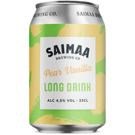 Saimaa Pear Vanilla Long Drink 4,5% 0,33l tölkki｜Saimaa 梨香草长饮 4.5% 0.33l 罐装