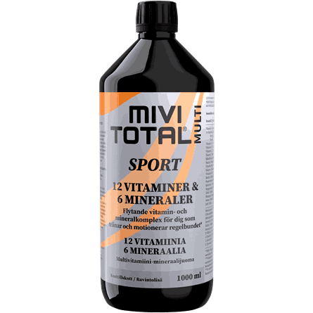 Mivitotal Sport - Nestemäinen monivitamiini- ja kivennäisainevalmiste 1000 ml.