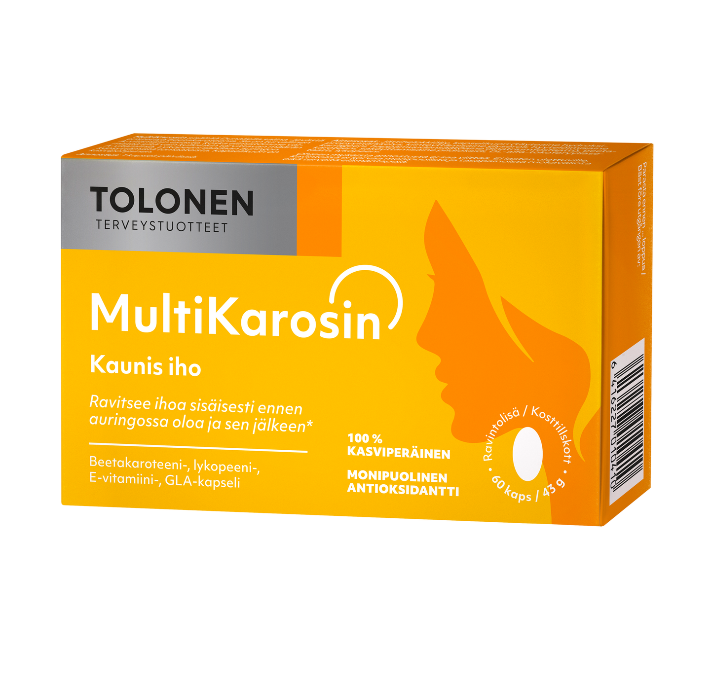 Tolonen MultiKarosin 60 kaps.｜Tolonen MultiKaros 60 粒。