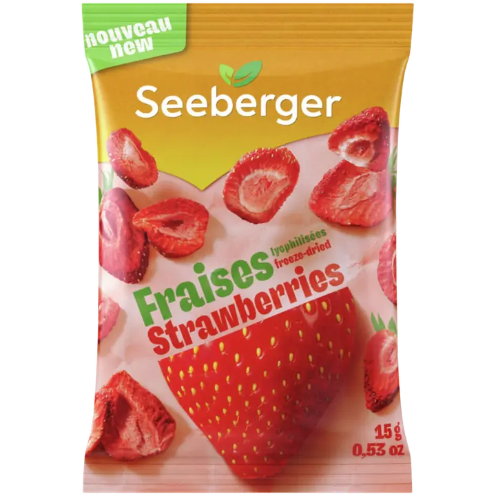 Seeberger Crunchy Strawberries pakastekuivattu mansikka 15g-Seeberger 脆脆草莓 冻干草莓 15g