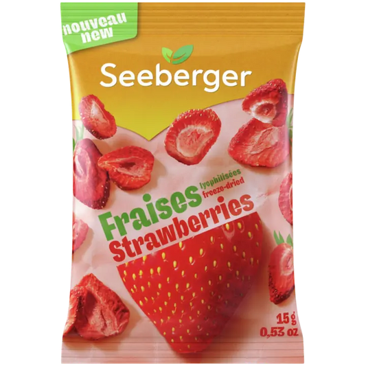 Seeberger Crunchy Strawberries pakastekuivattu mansikka 15g-Seeberger 脆脆草莓 冻干草莓 15g