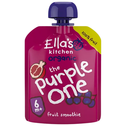 Ella's Kitchen The Purple One, Violetti hedelmäsmoothie alkaen 6kk LUOMU｜Ella´s Kitchen Ella's Kitchen The Purple One，紫色水果冰沙 6 个月有机