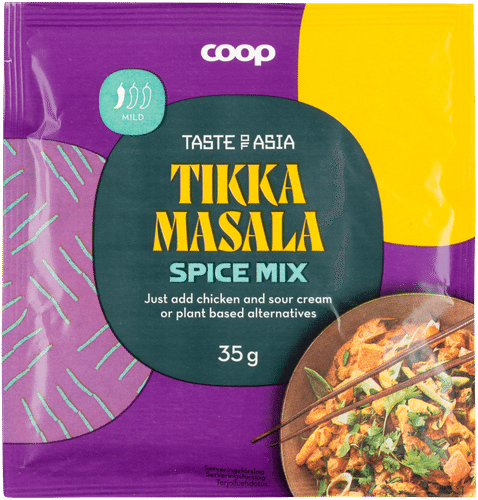 Coop 亚洲风味提卡马萨拉调味料 35 g｜Coop Taste of Asia Tikka Masala mausteseos 35 g