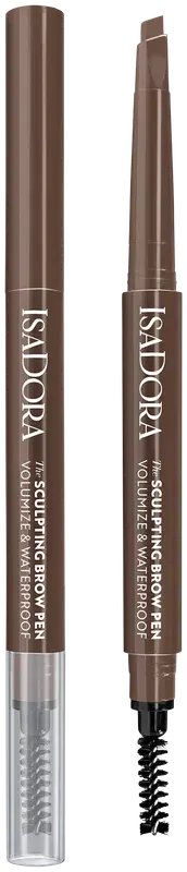 IsaDora 塑形眉笔带刷 03 中棕 0,2 g｜Isadora Sculpting Brow Pen With Brush kulmakynä 03 Medium Brown 0,2 g