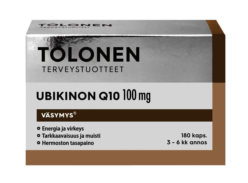 Tolonen 辅酶Q10 100毫克 180粒｜Tolonen Ubikinon Q10 100 mg 180 kaps.