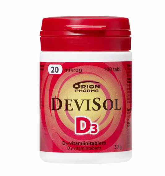 Orion Devisol 维生素D 20微克 100粒｜Orion Devisol Vitamin D 20mcg 100 capsules