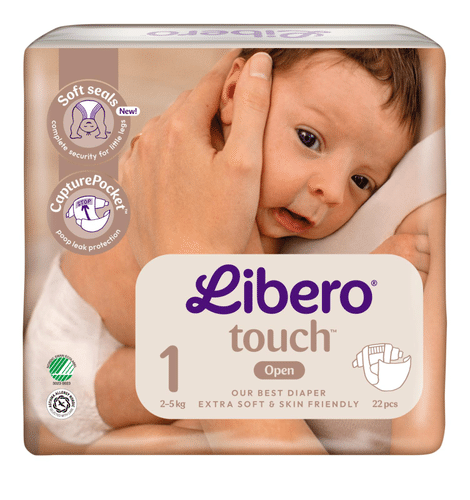Libero Touch 粘贴式纸尿裤 1号, 22片, 2-5公斤