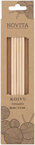 Novita 桦木袜针20cm 4.5 mm