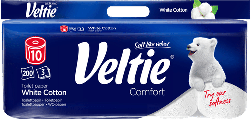 Veltie 卫生纸 Comfort White Cotton 10卷 3层