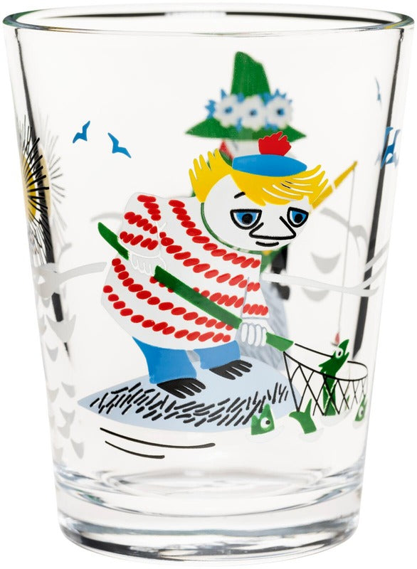 Moomin Arabia 芬兰姆明玻璃杯22cl 钓鱼｜Moomin Arabia Finland Muumi juomalasi 22cl Kalassa