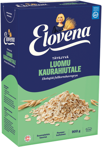 Elovena 900g luomu täysjyväkaurahiutale｜Elovena 900克有机全麦燕麦片