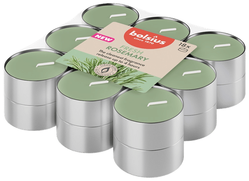Bolsius True Scents – 香薰加热蜡烛 – 迷迭香 – 绿色 – 18支/包｜Bolsius True Scents – tuoksulämpökynttilät – Rosemary – vihreä – 18 kpl/pakkaus