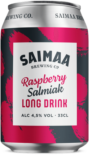 Saimaa Long Drink Raspberry Salmiak 4,5% 0,33l tölkki