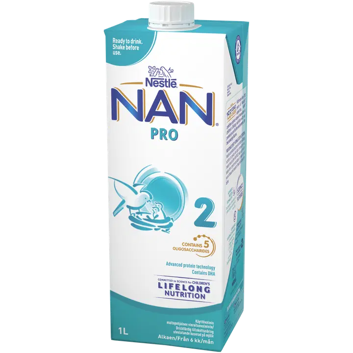 Nestlé NAN 1000ml Pro 2即用型断奶配方｜Nestlé Nan 1000ml Pro 2 käyttövalmis vierotusvalmiste