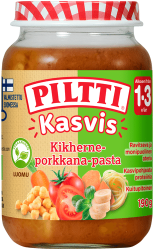 Piltti 蔬菜泥 190g 鹰嘴豆胡萝卜意面 1-3岁 有机