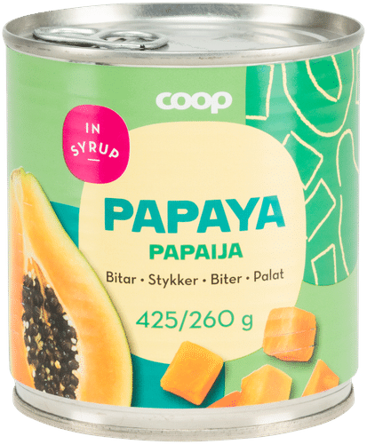 Coop 糖水木瓜块 425/260 g｜Coop papaijapalat sokeriliemessä 425/260 g