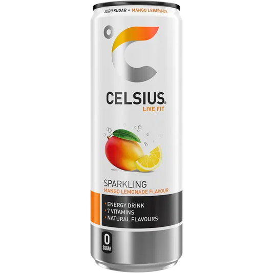 CELSIUS Mango Lemonade Energiajuoma 355ml｜Celsius 芒果柠檬水能量饮料 355ml