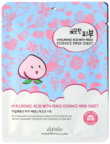 Esfolio Pure Skin 玻尿酸蜜桃面膜｜Esfolio Pure Skin Hyaluronic Acid with Peach kangasnaamio