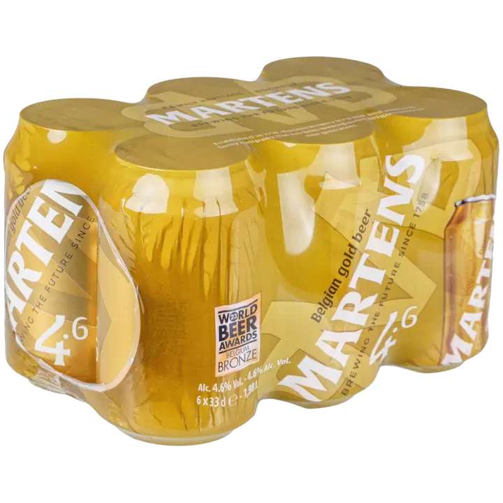 MARTENS Gold Lager 6 x 33cl 4,6% tlk olut｜Martens 黄金拉格饮料 6 x 33cl 4.6% 饮料