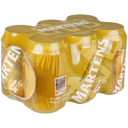 MARTENS Gold Lager 6 x 33cl 4,6% tlk olut｜Martens 黄金拉格饮料 6 x 33cl 4.6% 饮料