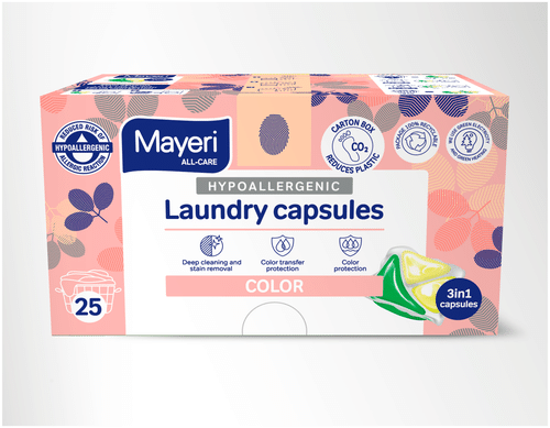 Mayeri All-Care 低敏彩色衣物洗衣胶囊 25 kpl