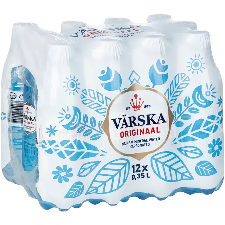 12xVärska Originaal luonnon mineraalivesi, hiilihapollinen 0,35L PACK PET｜Värska 12xVärska 原装天然矿泉水，碳酸 0.35 升 PET 包装