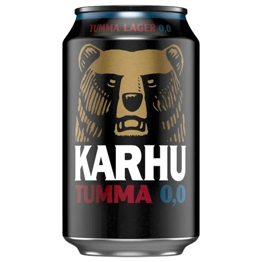 Karhu Tumma Lager olut 0,0 % tölkki 0,33 L｜Karhu 黑饮料 0.0% 罐装 0,33 L