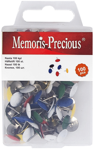 Memoris Precious 图钉100个，彩色混合装