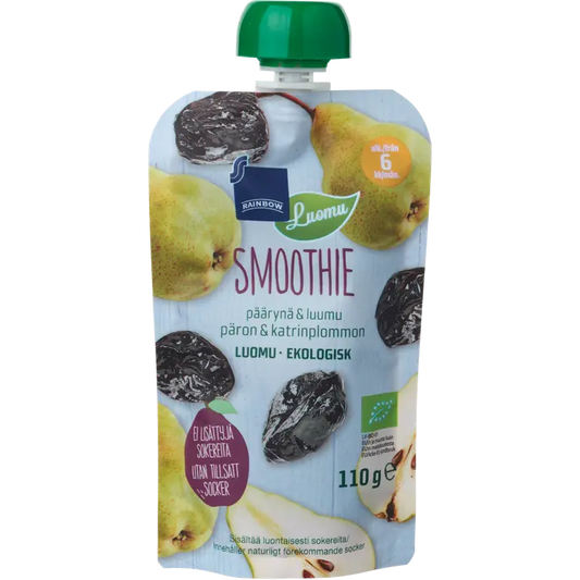 Rainbow smoothie päärynä & luumu luomu 110 g 6 kk｜Rainbow 有机梨李子冰沙 110 克 6 个月