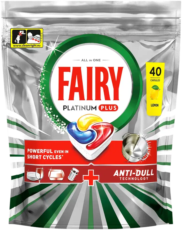 Fairy Platinum Plus All in One Anti-Dull 40片 洗碗机片