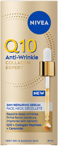 Nivea Q10 NIVEA 30ml Q10 抗皱胶原蛋白专家3合1修复精华面部精华