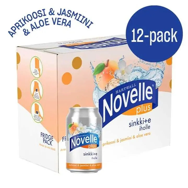 12 x Hartwall Novelle Plus Sinkki + E 0,33 l｜Hartwall Novelle Plus 12 x Hartwall Novelle Plus 锌 + E 0,33 l