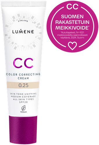 Lumene CC调色粉底液SK20 0.25 30 ml｜Lumene CC Color Correcting Meikkivoide SK20 0.25 30 ml