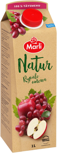 Marli Natur Rypäle-omenatäysmehu 100% 1 L｜Natur Marli Natur 葡萄苹果汁 100% 1 L