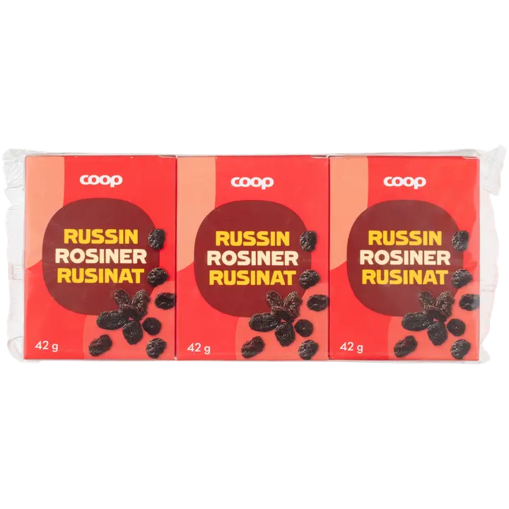 Coop rusinat 6 x 42g-Coop 葡萄干 6 x 42g