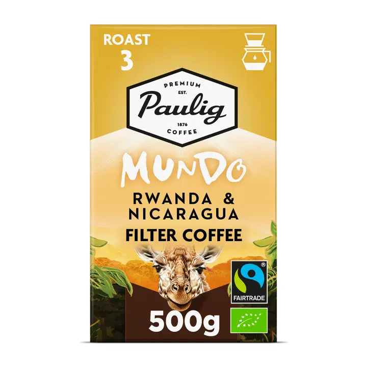 Paulig Mundo Rwanda&Nicaragua Luomu kahvi suodatinjauhatus 500g｜Paulig Mundo 卢旺达和尼加拉瓜有机咖啡滤磨 500g