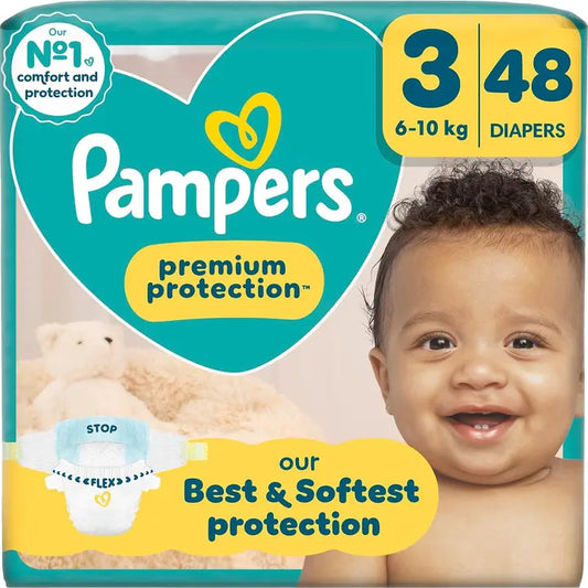 Pampers Premium Protection S3 6-10kg 48kpl vaippa｜Pampers 高级保护 S3 6-10 公斤 48 件尿布