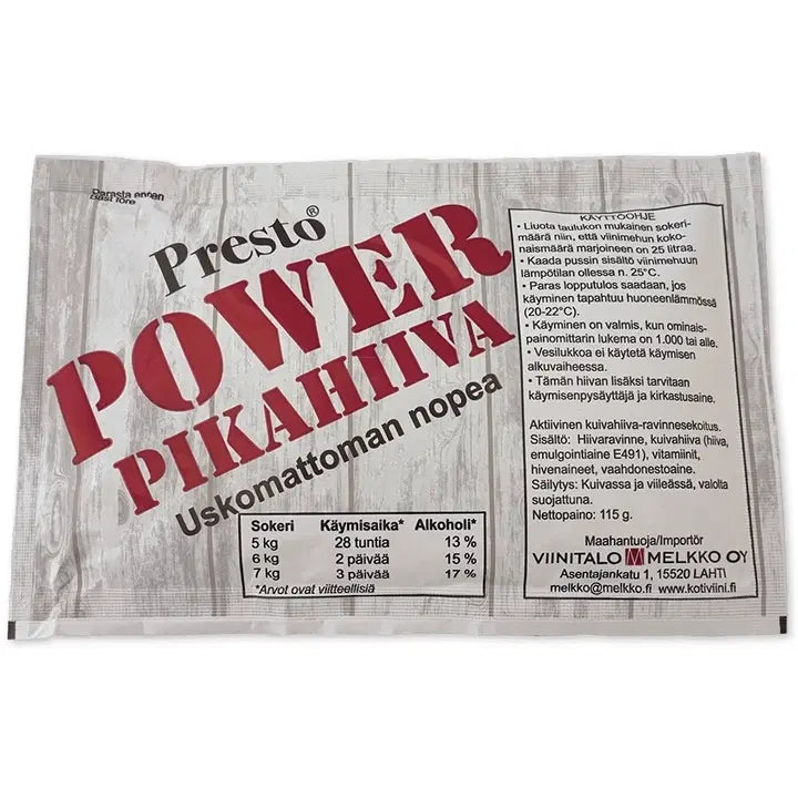 PRESTO Power Pikahiiva 115 g nopeaan käymiseen｜Power PRESTO Power 速溶酵母 115 克，用于快速发酵