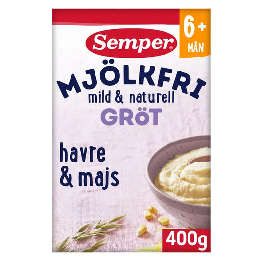 Semper Maidoton Puuro kaura & maissi 6kk puurojauhe 400g｜Semper 无乳制品 Puoro 燕麦玉米 6 个月粥粉 400g