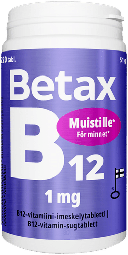 Betax 维生素B12含片1毫克，220片，Vitabalans
