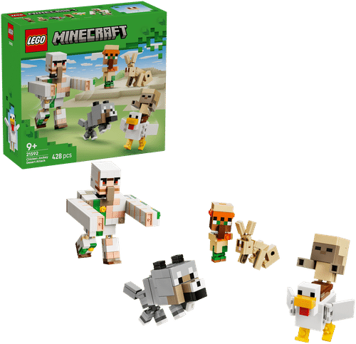 LEGO Minecraft 乐高®我的世界 21592 鸡骑士与沙漠突袭